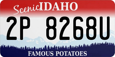 ID license plate 2P8268U