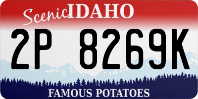 ID license plate 2P8269K