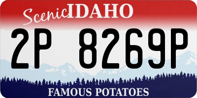 ID license plate 2P8269P