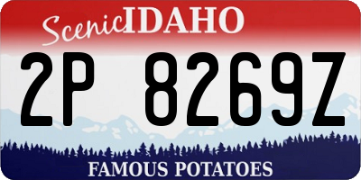 ID license plate 2P8269Z