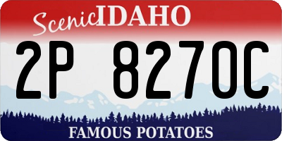 ID license plate 2P8270C