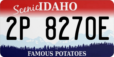 ID license plate 2P8270E