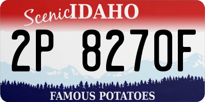 ID license plate 2P8270F