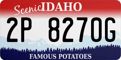 ID license plate 2P8270G