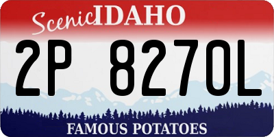 ID license plate 2P8270L