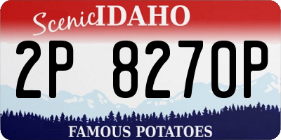 ID license plate 2P8270P