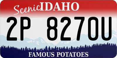ID license plate 2P8270U