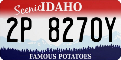 ID license plate 2P8270Y