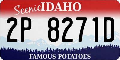 ID license plate 2P8271D