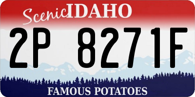 ID license plate 2P8271F