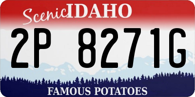ID license plate 2P8271G