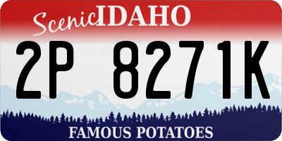 ID license plate 2P8271K