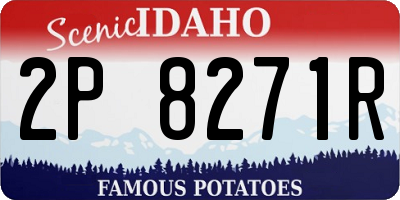 ID license plate 2P8271R