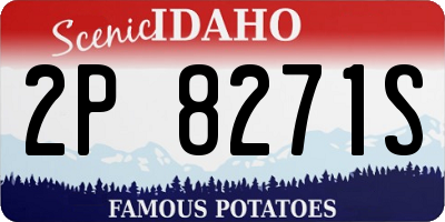 ID license plate 2P8271S