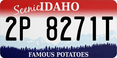 ID license plate 2P8271T