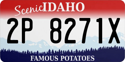 ID license plate 2P8271X