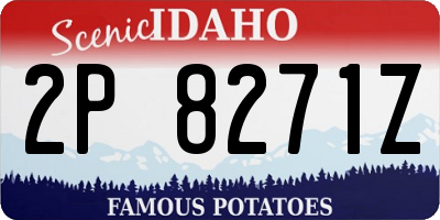 ID license plate 2P8271Z