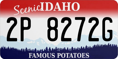 ID license plate 2P8272G