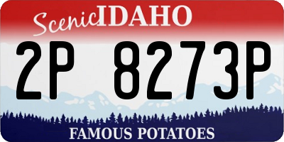 ID license plate 2P8273P