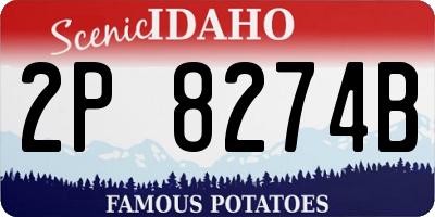 ID license plate 2P8274B