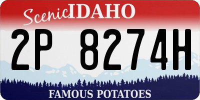 ID license plate 2P8274H