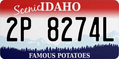 ID license plate 2P8274L