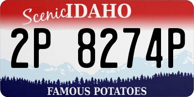ID license plate 2P8274P