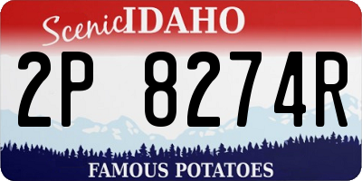 ID license plate 2P8274R