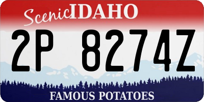 ID license plate 2P8274Z