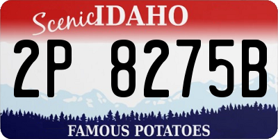 ID license plate 2P8275B