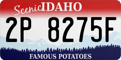 ID license plate 2P8275F