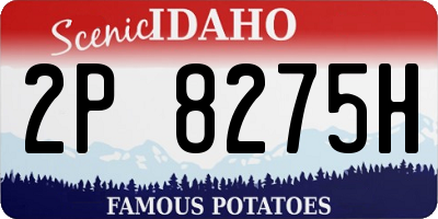 ID license plate 2P8275H
