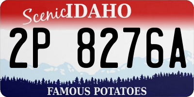 ID license plate 2P8276A