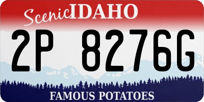 ID license plate 2P8276G