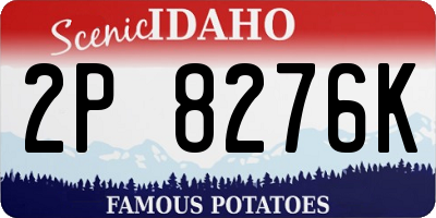 ID license plate 2P8276K