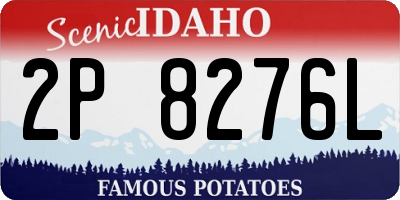 ID license plate 2P8276L