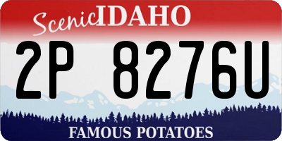 ID license plate 2P8276U