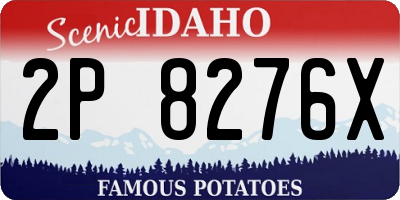 ID license plate 2P8276X