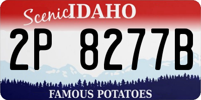 ID license plate 2P8277B