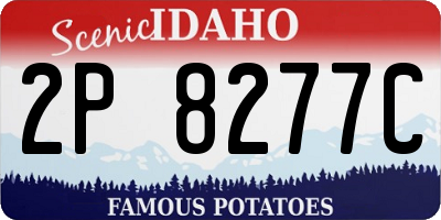 ID license plate 2P8277C