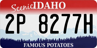 ID license plate 2P8277H