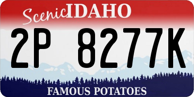 ID license plate 2P8277K