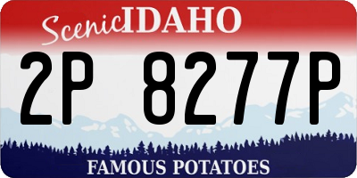 ID license plate 2P8277P