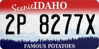 ID license plate 2P8277X
