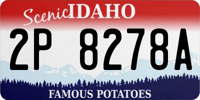 ID license plate 2P8278A