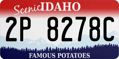 ID license plate 2P8278C