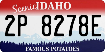 ID license plate 2P8278E