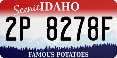 ID license plate 2P8278F