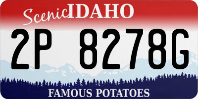 ID license plate 2P8278G