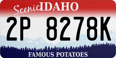 ID license plate 2P8278K